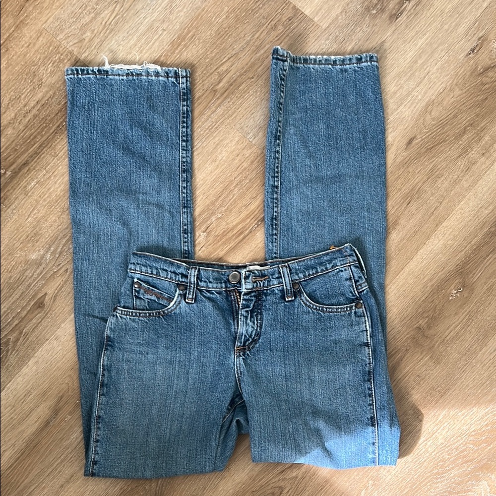 Wrangler Blue Straight Leg Jeans with Classic Denim Style